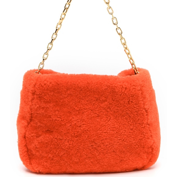 Tory Burch Fun Fur Clutch Handbag Shearling Purse - Picture 7 of 7